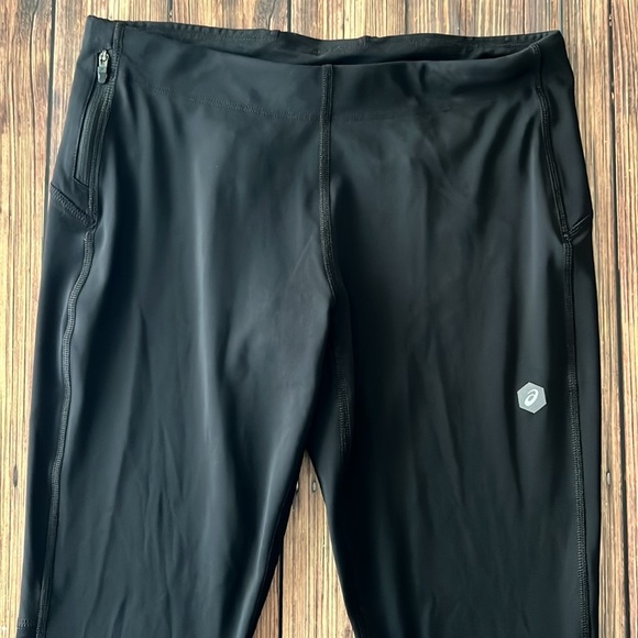 Asics D1 Black Running Workout Tights Leggings M - Picture 3 of 6